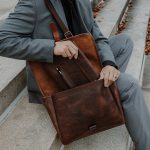 Brown Leather Messenger Bag