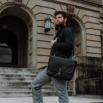 Messenger Bag Black Leather