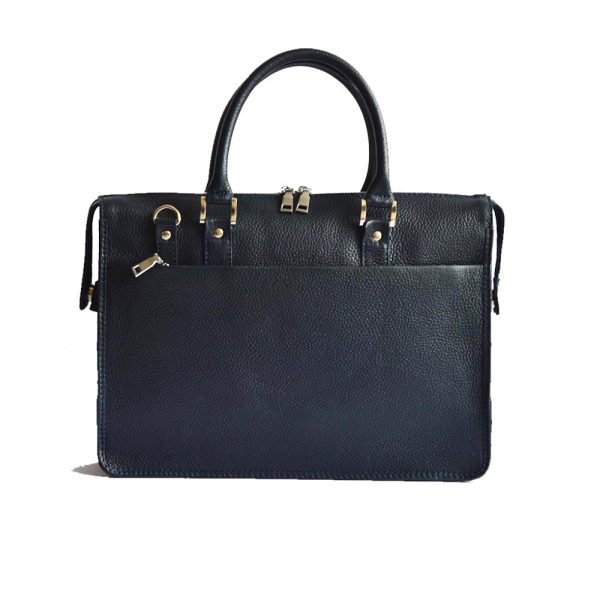 Leather Laptop Bag – Blue