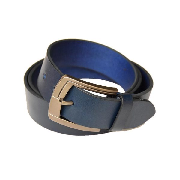 Plain Leather Belt – Blue