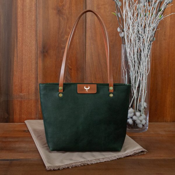 Leather Shoulder Bag Forest Green