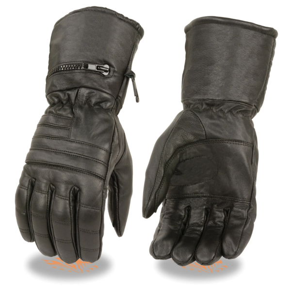 Motorcycle Men's Gloves - Premium Perforated Leather with Protective Knuckle Armor