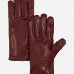 "Elegant Dark Brown Leather Gloves