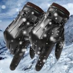 black warm Leather Gloves – Luxurious & Stylish