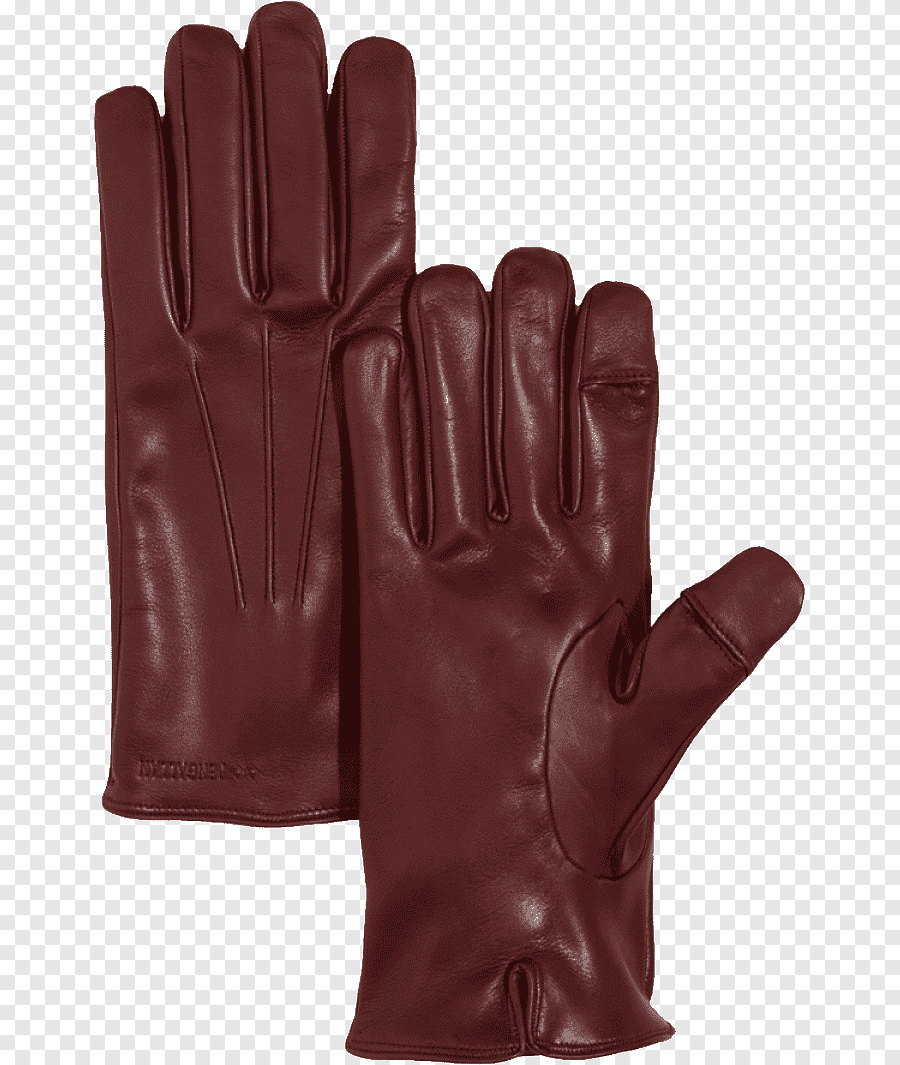 "Elegant Dark Brown Leather Gloves