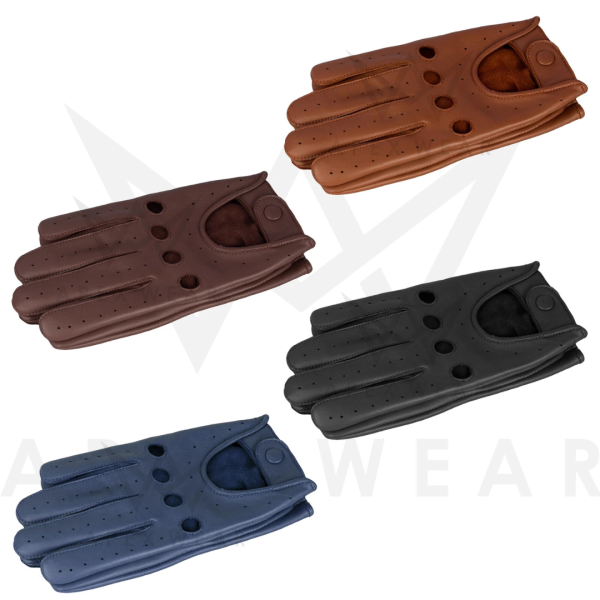 Men's Genuine Lambskin Chauffeur Leather Driving Gloves – Classic Style & Comfortable Fit